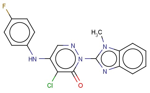 3(2H)-PYRIDAZINONE, 4-CHLORO-5-[(4-FLUOROPHENYL)AMINO]-2-(1-METHYL-1H-BENZIMIDAZOL-2-YL)-